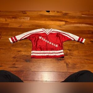 Red Wisconsin Jersey Top